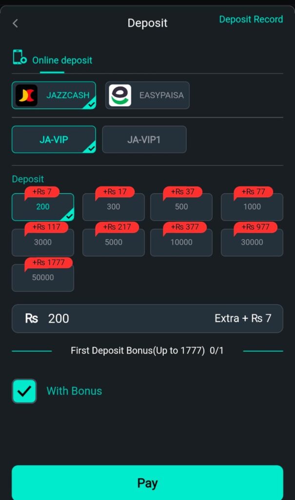 IC777 Game payment methods
