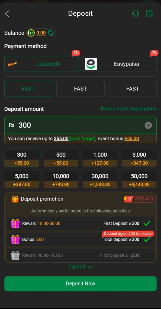 Jeeto999 Game deposit image